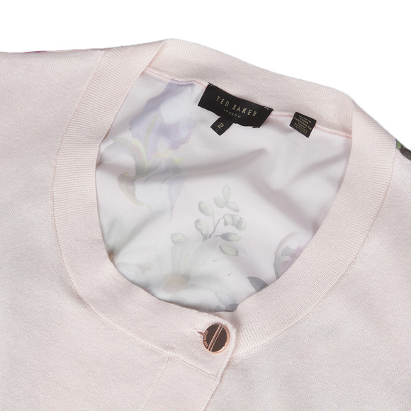 Ted Baker Womens Pink Ted Baker Jenifur Nude Oil Painting Floral Cardi main image