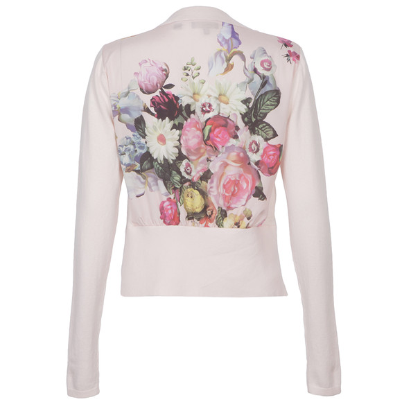 Ted Baker Womens Pink Ted Baker Jenifur Nude Oil Painting Floral Cardi main image