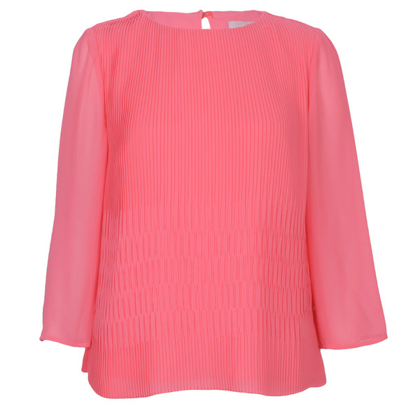 Ted Baker Womens Pink Gyda Long Sleeve Pleat Top #4
