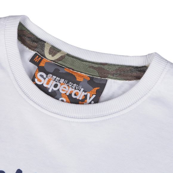 Superdry Mens White Superdry White Ticket Type Camo T-Shirt main image