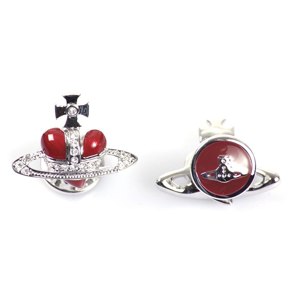 Vivienne Westwood Diamante Heart Cufflink Oxygen Clothing