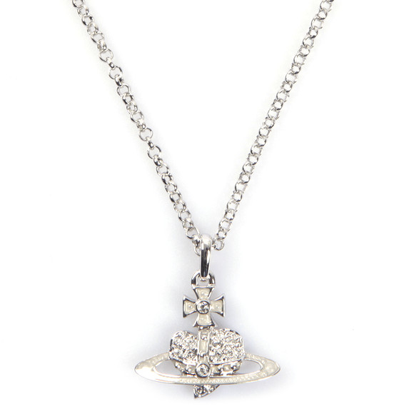 Vivienne Westwood Womens Grey Reverse Heart Pendant #1