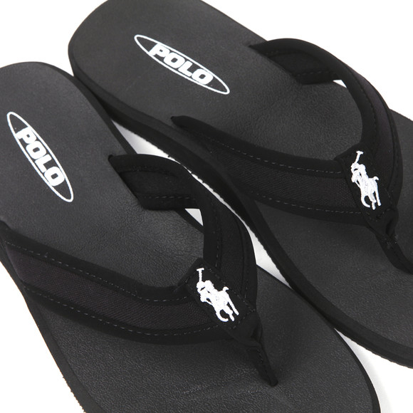 black polo flip flops
