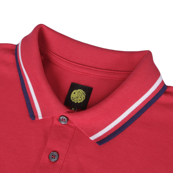 Pretty Green Mens Red Pretty Green Red/Navy New Twin Tipped Polo main image