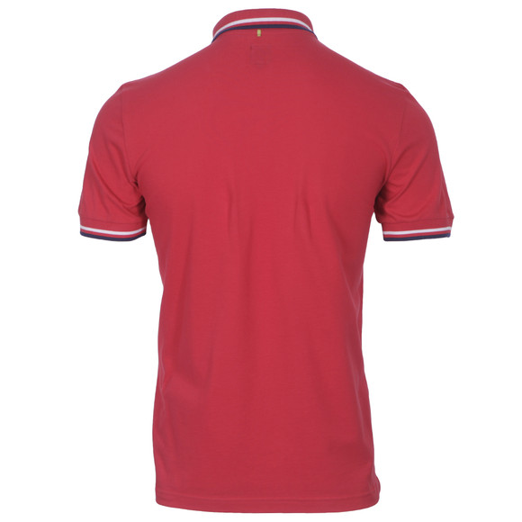 Pretty Green Mens Red Pretty Green Red/Navy New Twin Tipped Polo main image