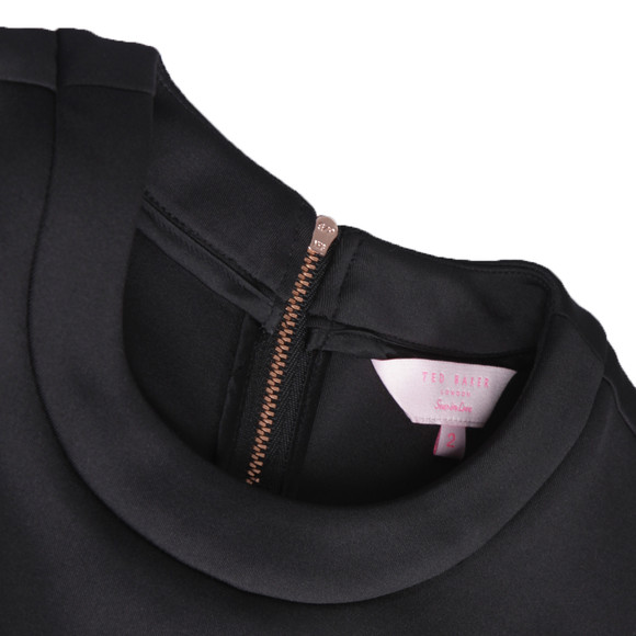 Ted Baker Womens Black Nistee Side Pleat Skater Dress main image