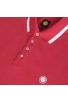 Pretty Green Mens Red Pretty Green Red Stripe Collar Polo