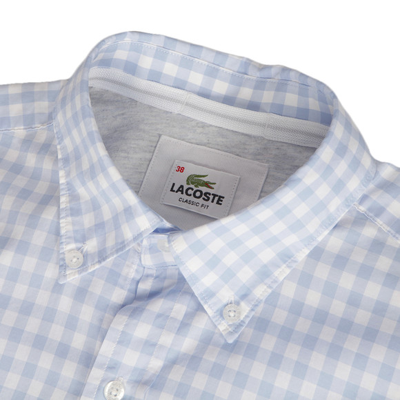 Lacoste Mens Blue Lacoste CH6105 Mineral Check Woven Shirt main image