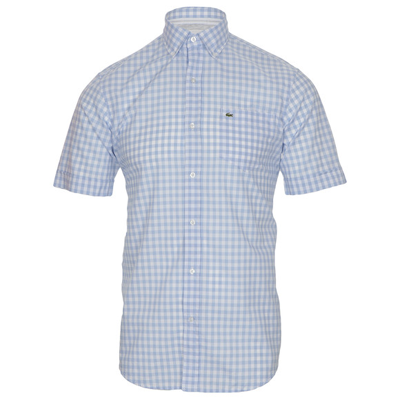 Lacoste Mens Blue Lacoste CH6105 Mineral Check Woven Shirt main image