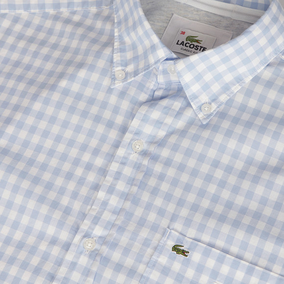 Lacoste Mens Blue Lacoste CH6105 Mineral Check Woven Shirt main image