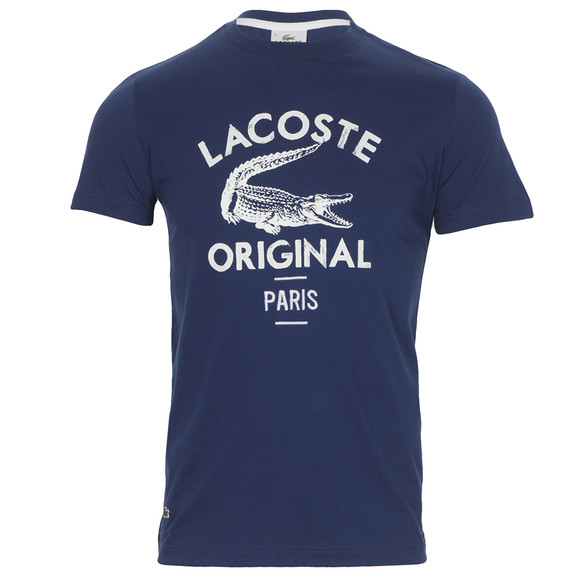 Lacoste Mens Blue Lacoste TH0867 Printed T-Shirt #1