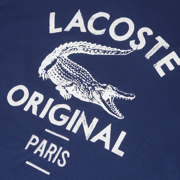 Lacoste Mens Blue Lacoste TH0867 Printed T-Shirt #3