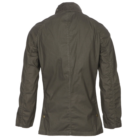 Barbour Lifestyle Mens Green Barbour Rambler Olive Carbon Wax Jacket main image