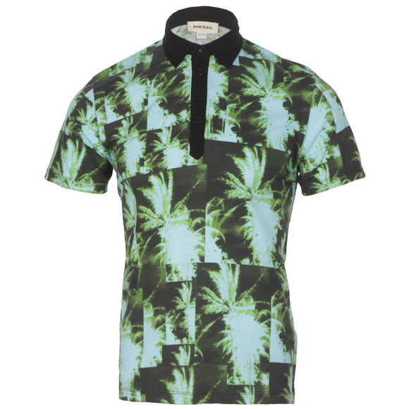 Diesel Mens Multicoloured Diesel Multi T-Jungle Printed Polo #1