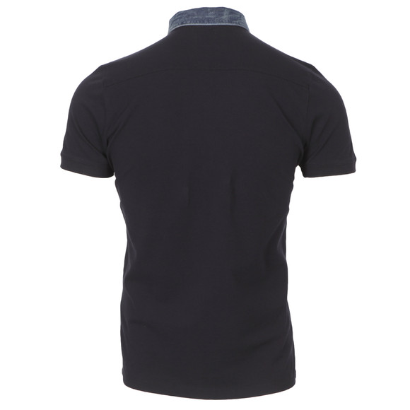 Diesel Mens Blue Diesel Navy T-Brillo Denim Collar Polo #4