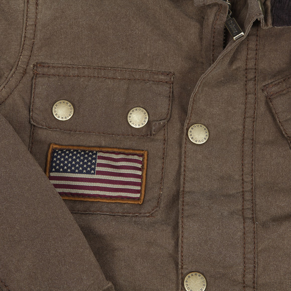 Barbour Int. Steve McQueen Boys Brown Washington Waxed Jacket #3