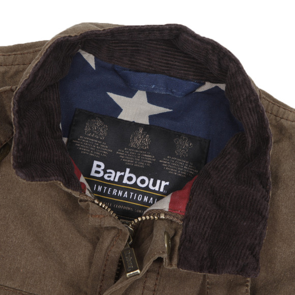 Barbour Int. Steve McQueen Boys Brown Washington Waxed Jacket #4
