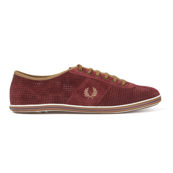 Fred Perry Bradley Wiggins Mens Red Hayes Unlined Suede Trainer main image