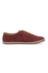Fred Perry Bradley Wiggins Mens Red Hayes Unlined Suede Trainer