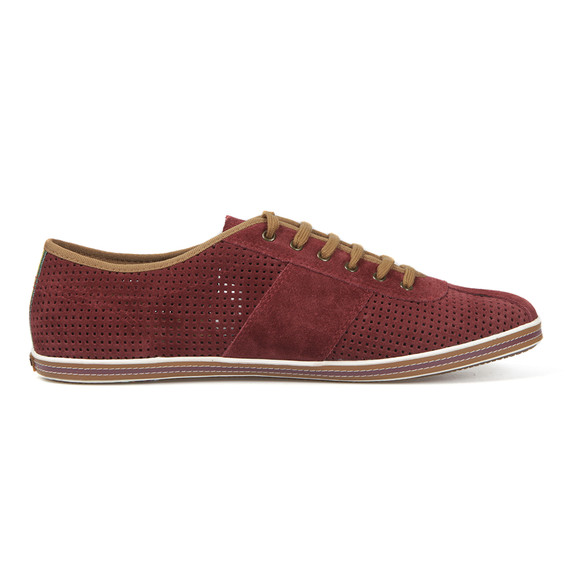 Fred Perry Bradley Wiggins Mens Red Hayes Unlined Suede Trainer main image