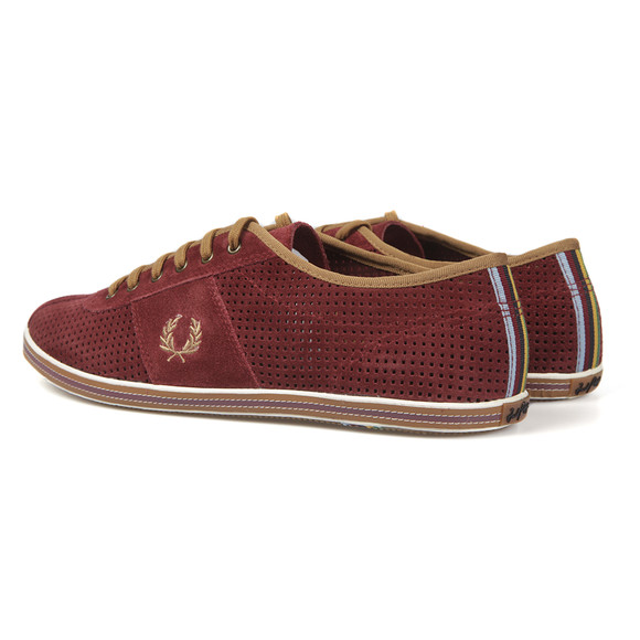 Fred Perry Bradley Wiggins Mens Red Hayes Unlined Suede Trainer main image