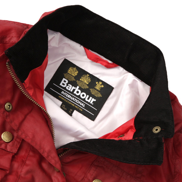 Barbour International Womens Red Buxton Wax Jacket #2