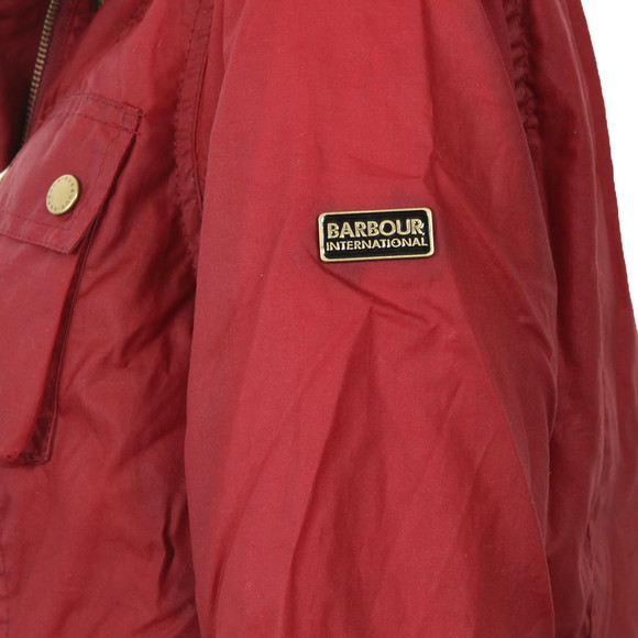 Barbour International Womens Red Buxton Wax Jacket #3