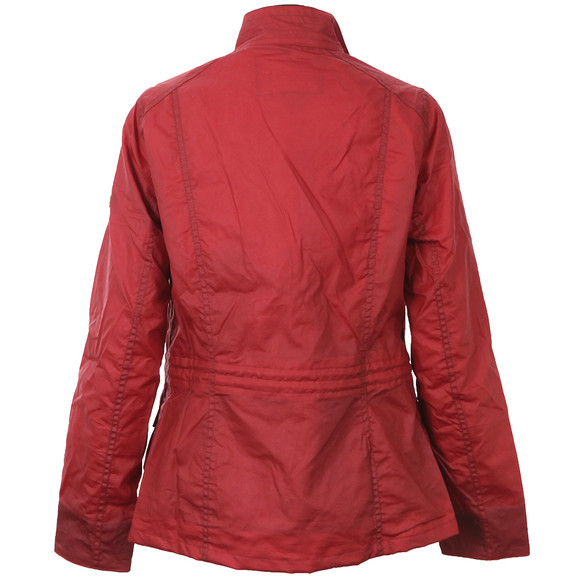 Barbour International Womens Red Buxton Wax Jacket #4