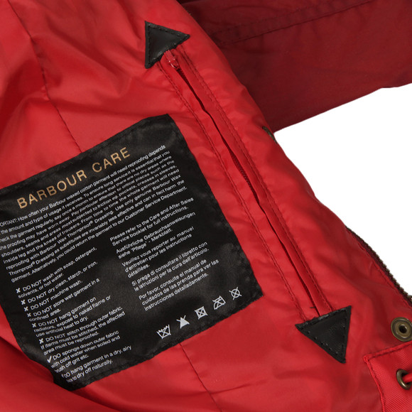 Barbour International Womens Red Buxton Wax Jacket #5