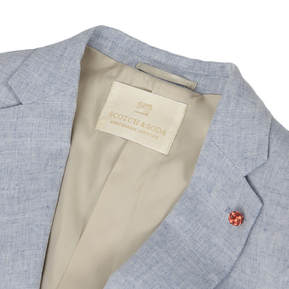 Scotch & Soda Mens Blue Scotch & Soda Blue Summer Blazer in Cotton/Linen Blend main image