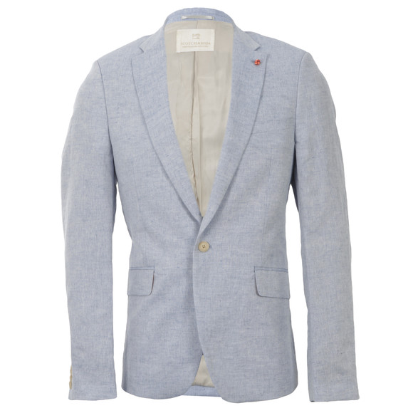 Scotch & Soda Mens Blue Scotch & Soda Blue Summer Blazer in Cotton/Linen Blend main image