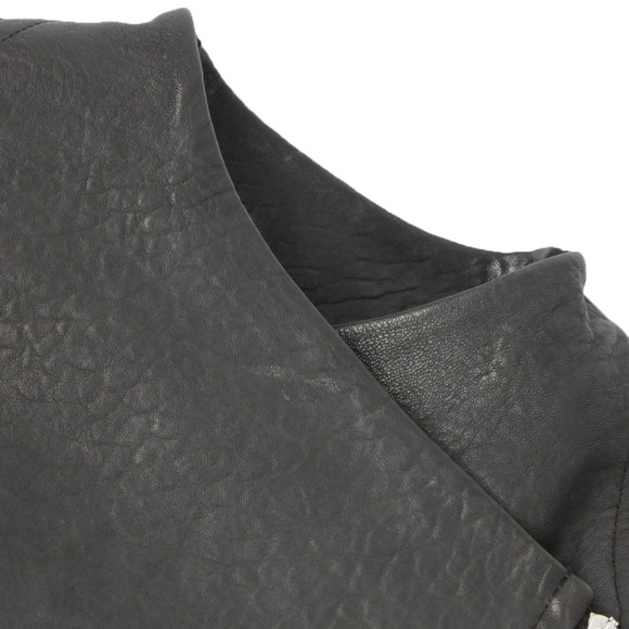 Ted Baker Womens Black Meyaa Panelled Leather Biker Jacket main image