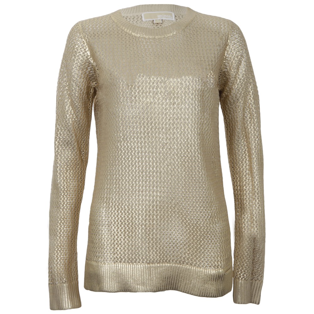michael kors gold metallic sweater