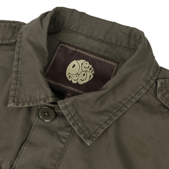 Pretty Green Mens Green Military Lennon Shirt main image
