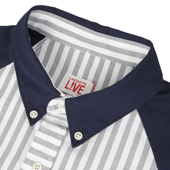 Lacoste Live Mens Blue Lacoste Live Indigo Fonce/Blanc Stripe Shirt CH0884 main image