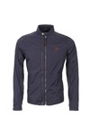 Pretty Green Mens Blue Pretty Green Nylon Biker Bomber Jacket