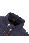 Pretty Green Mens Blue Pretty Green Nylon Biker Bomber Jacket