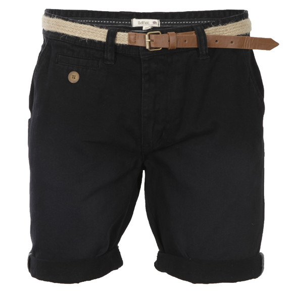 Bellfield Mens Black Bellfield Black Basic Washed Chino Short main image