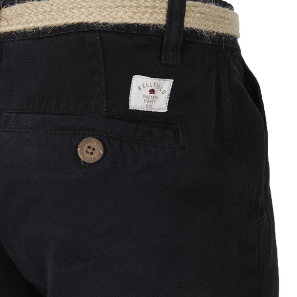 Bellfield Mens Black Bellfield Black Basic Washed Chino Short main image