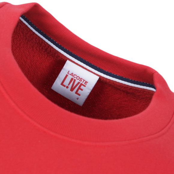 Lacoste Live Mens Red Lacoste Live Rouge Round Neck sweat main image