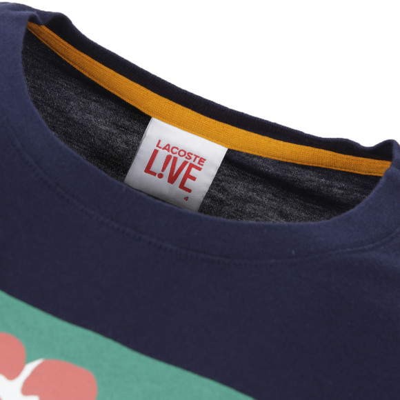 Lacoste Live Mens Blue Lacoste L!ve TH8997 Marine T-Shirt main image