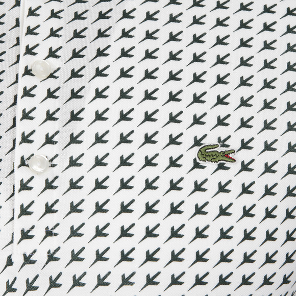 Lacoste Mens White Lacoste PH8422 White/Green Polo #2