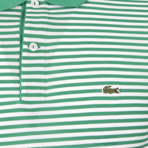 Lacoste Mens Green Lacoste PH8406 Arbuste Ribbed Collar Striped Polo #2