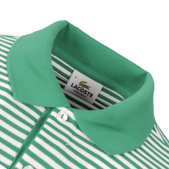 Lacoste Mens Green Lacoste PH8406 Arbuste Ribbed Collar Striped Polo #3