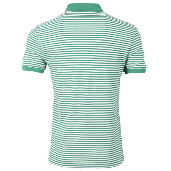 Lacoste Mens Green Lacoste PH8406 Arbuste Ribbed Collar Striped Polo #4