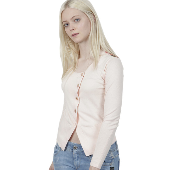 Ted Baker Womens Pink Ted Baker Jenifur Nude Oil Painting Floral Cardi main image