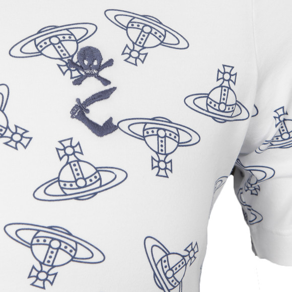 Vivienne Westwood Mens White Vivienne Westwood Time Machine Printed White T-Shirt #3