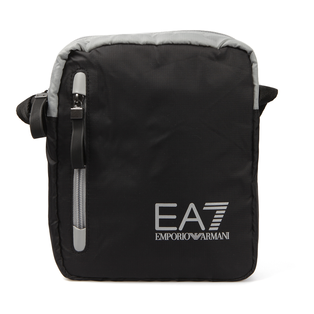 Mens Black EA7 Emporio Armani Big Logo Shoulder Bag - Main Image