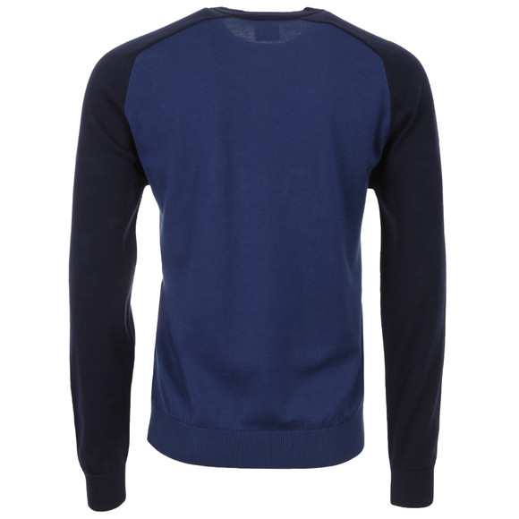 Lacoste Live Mens Blue Lacoste L!ve Jewel Neck Encrier Sweater main image