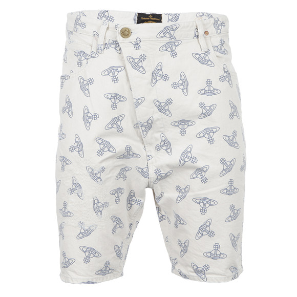 Vivienne Westwood Asymmetric Off White All Over Print Short Vivienne Westwood Asymmetric Off White All Over Print Short